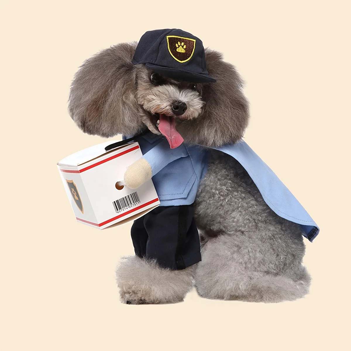 Halloween Pet Costume - Courier Cosplay Apparel With Hat For Small And Medium Dogs And Cats - For Festivals And Parties - Perfect Gift for Pet Owners - Image 5