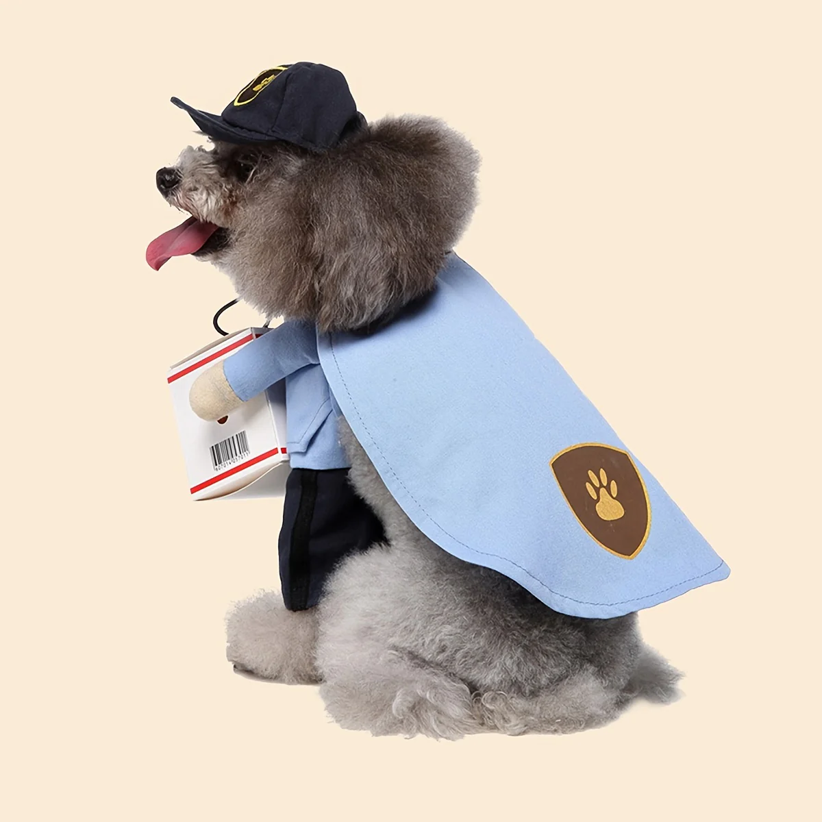 Halloween Pet Costume - Courier Cosplay Apparel With Hat For Small And Medium Dogs And Cats - For Festivals And Parties - Perfect Gift for Pet Owners - Image 6
