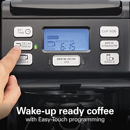 Hamilton Beach 49902 FlexBrew Trio 2-Way Coffee Maker, Compatible with K-Cup Pods or Grounds, Combo, Single Serve & Full 12c Pot, Black - Fast Brewing - Image 4