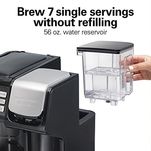 Hamilton Beach 49902 FlexBrew Trio 2-Way Coffee Maker, Compatible with K-Cup Pods or Grounds, Combo, Single Serve & Full 12c Pot, Black - Fast Brewing - Image 5