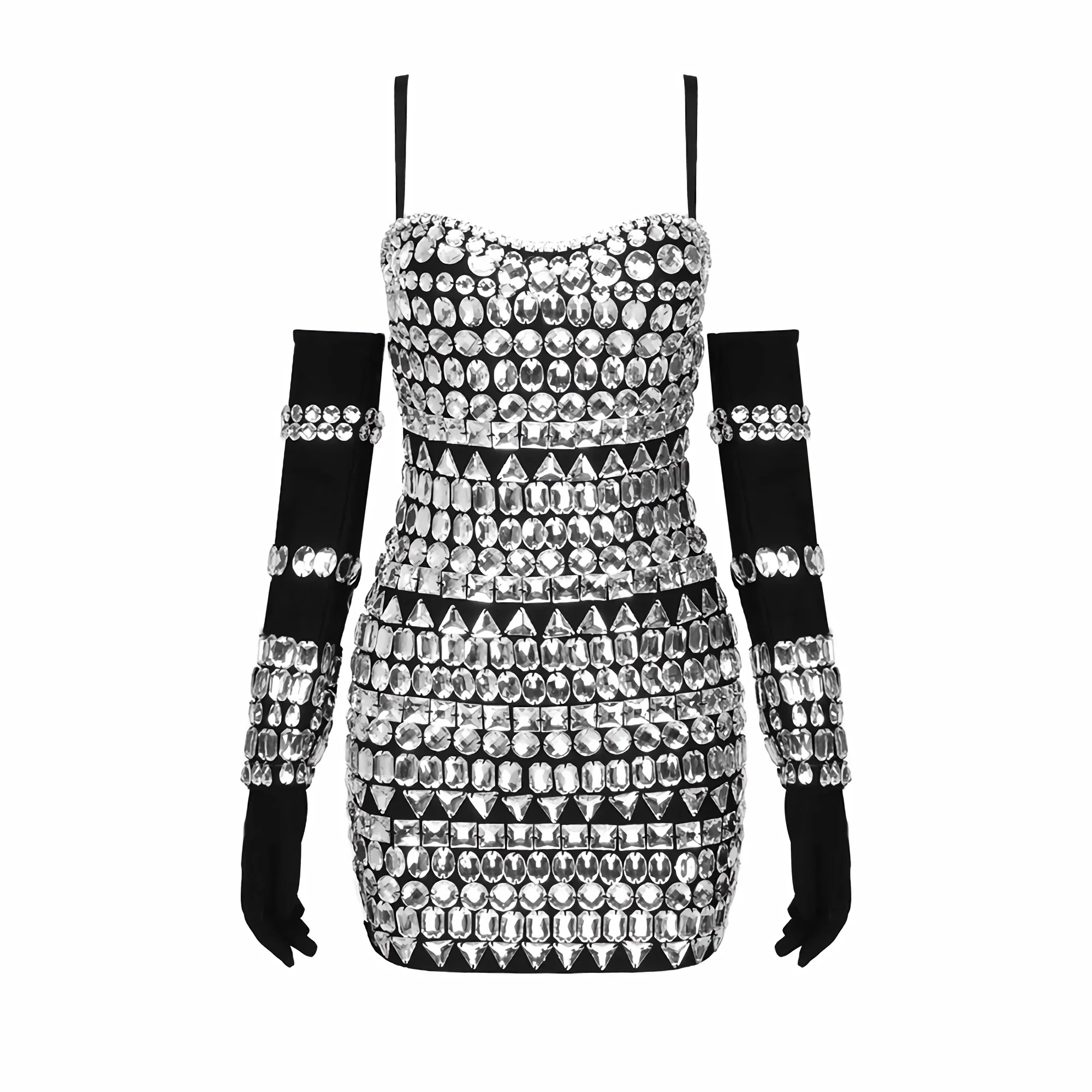 Hand Beaded Bandage Dresses for Women Parties Crystal Embellished Beading Mini Evening Dress Women Bodycon Prom Party Vestidos - Image 8