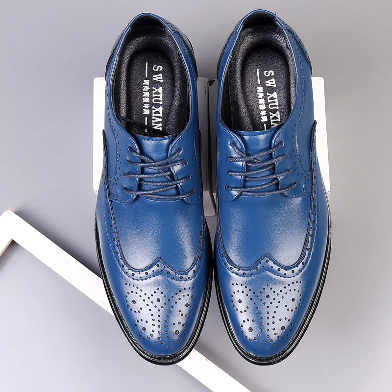 Handcrafted Mens  Oxford Shoes Genuine Calfskin Leather Brogue Dress Shoes Classic Business Formal Shoes Man - Image 7