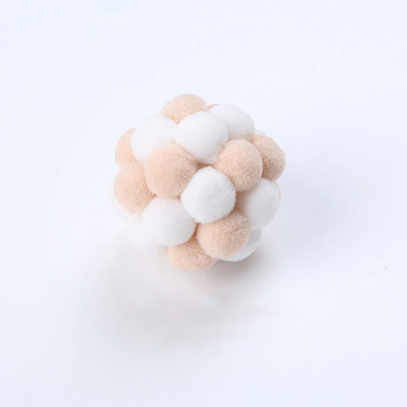 Handmade Funny Cats Bouncy Ball Toys Kitten Plush Bell Ball Mouse Toy Planet Ball Cat Chew Toys Interactive Pet Accessories - Image 2