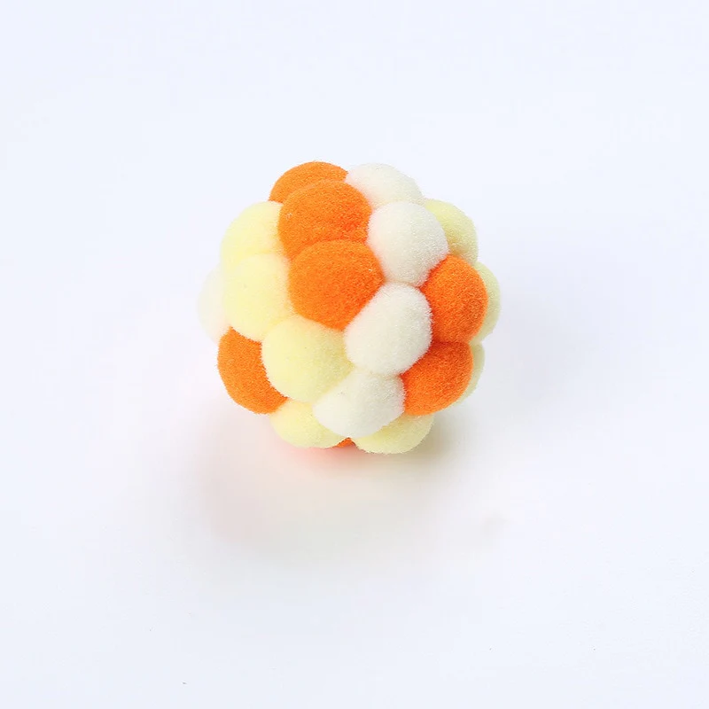 Handmade Funny Cats Bouncy Ball Toys Kitten Plush Bell Ball Mouse Toy Planet Ball Cat Chew Toys Interactive Pet Accessories - Image 3