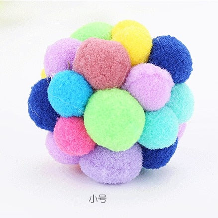 Handmade Funny Cats Bouncy Ball Toys Kitten Plush Bell Ball Mouse Toy Planet Ball Cat Chew Toys Interactive Pet Accessories - Image 5