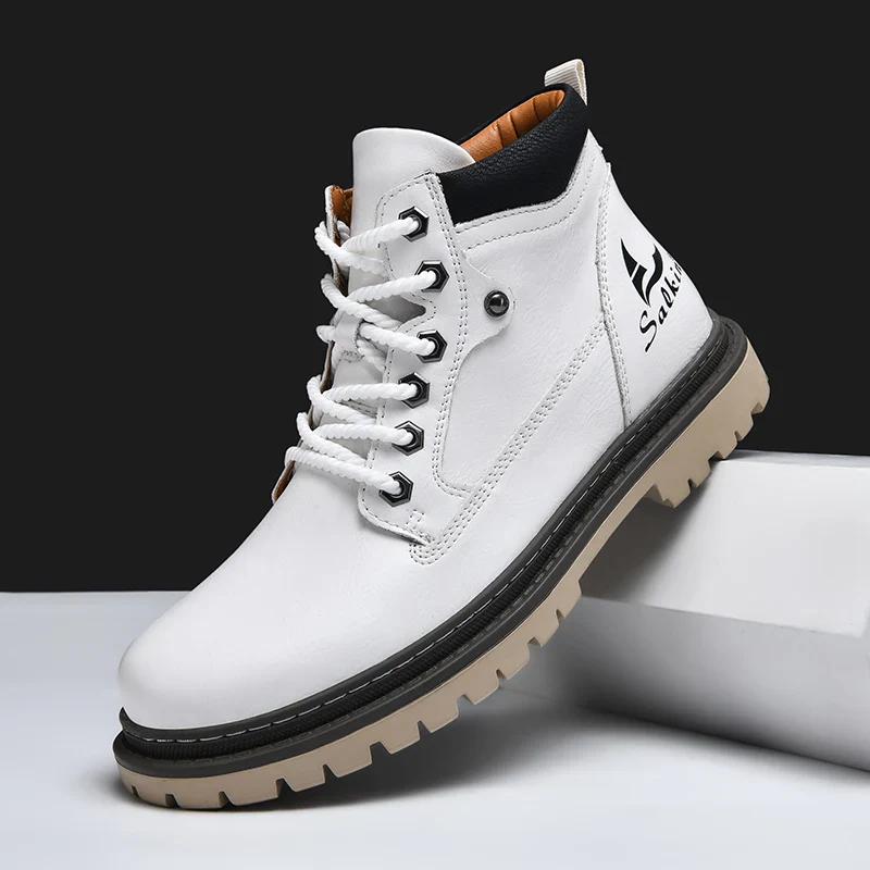 Handmade Men Boots Ankle Winter Leather Shoes Autumn Outdoor Hiking Boots Sneakers Hombres Botas High Top Footwear Anti Slip - Image 2