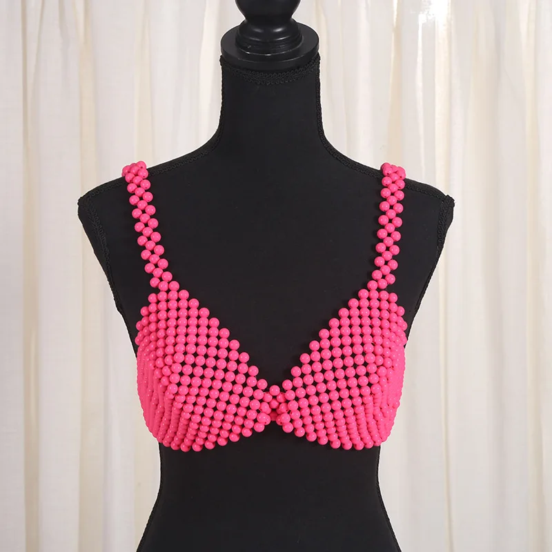 Handmade Pearl Beaded Bra Top for Women Pearl Straps Elegant Crop Top for Parties Streetwear Summer Beach Body Cover - Image 6