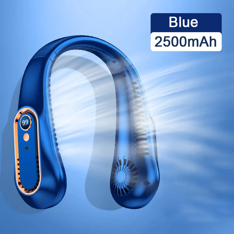 Hanging Neck Fan Digital Display Power Ventilador Bladeless Neckband Fan Portable Mini Air Cooler USB Rechargeable Electric Fans - Image 10