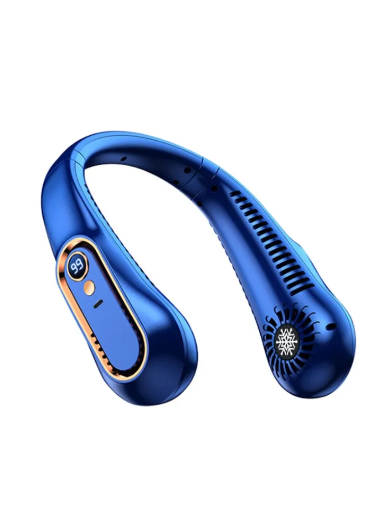 Hanging Neck Fan Digital Display Power Ventilador Bladeless Neckband Fan Portable Mini Air Cooler USB Rechargeable Electric Fans - Image 7