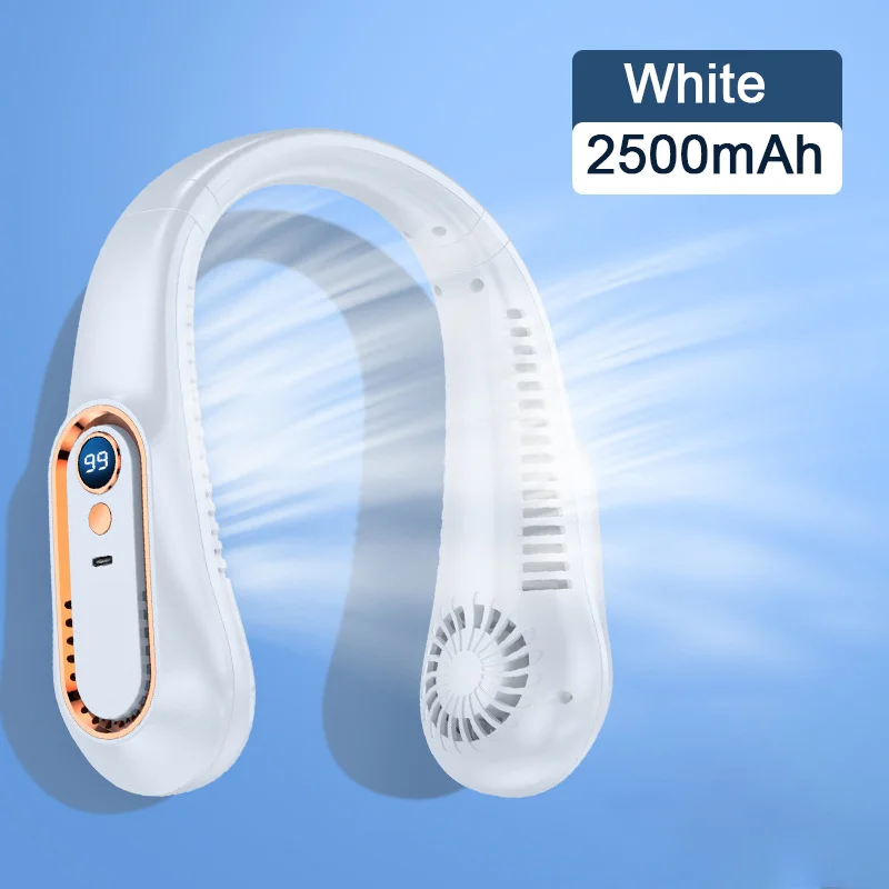 Hanging Neck Fan Digital Display Power Ventilador Bladeless Neckband Fan Portable Mini Air Cooler USB Rechargeable Electric Fans - Image 8