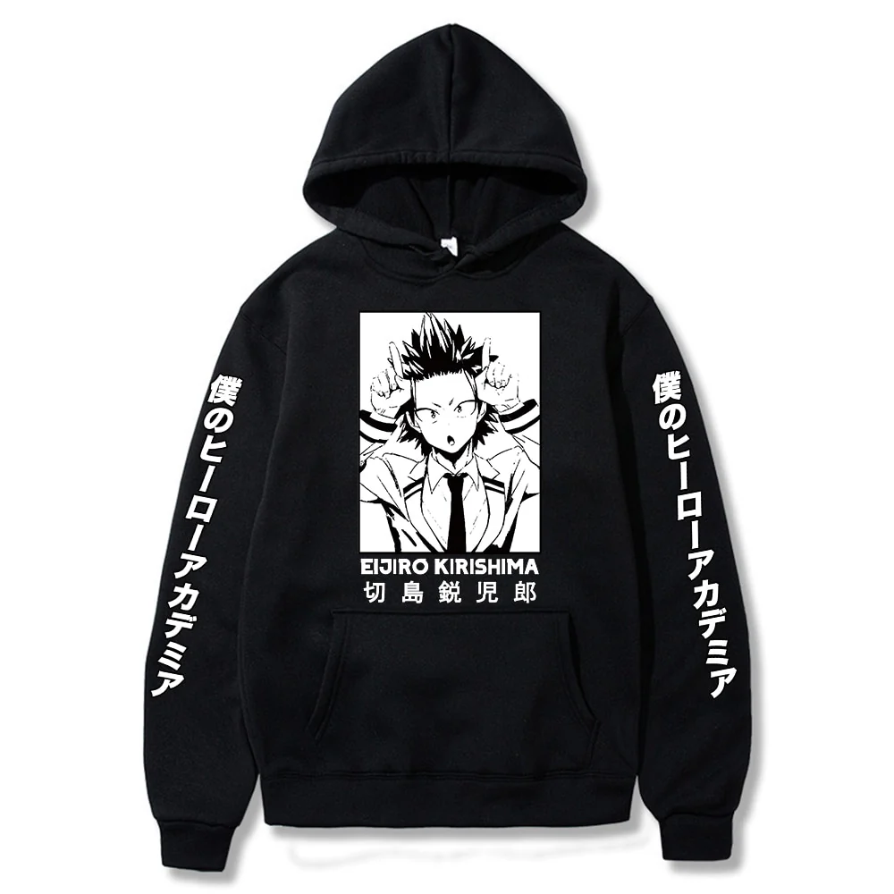 Harajuku Hoodie My Hero Academia Kirishima Eijiro Printed Men/women Hoodie Long Sleeve Sweatshirt