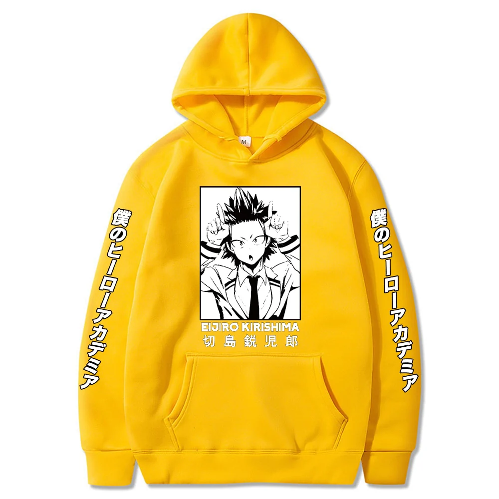 Harajuku Hoodie My Hero Academia Kirishima Eijiro Printed Men/women Hoodie Long Sleeve Sweatshirt - Image 3