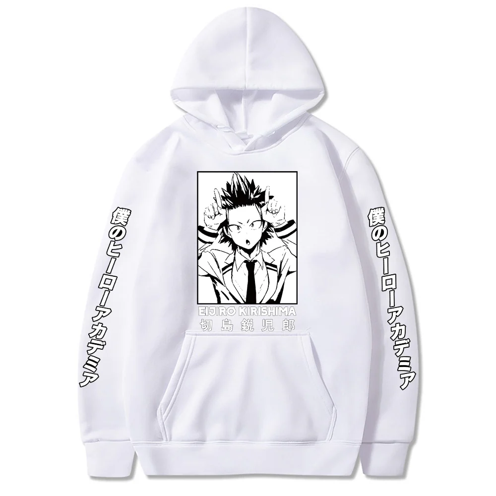 Harajuku Hoodie My Hero Academia Kirishima Eijiro Printed Men/women Hoodie Long Sleeve Sweatshirt - Image 4