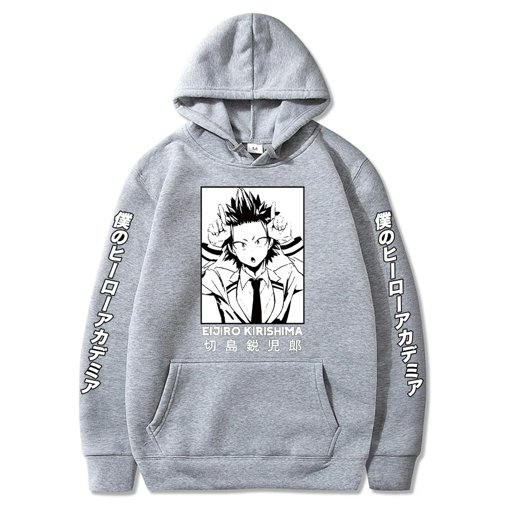 Harajuku Hoodie My Hero Academia Kirishima Eijiro Printed Men/women Hoodie Long Sleeve Sweatshirt - Image 5