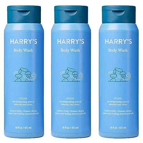 Harry's Men's Body Wash Shower Gel - Stone, 16 Fl Oz (Pack of 3)