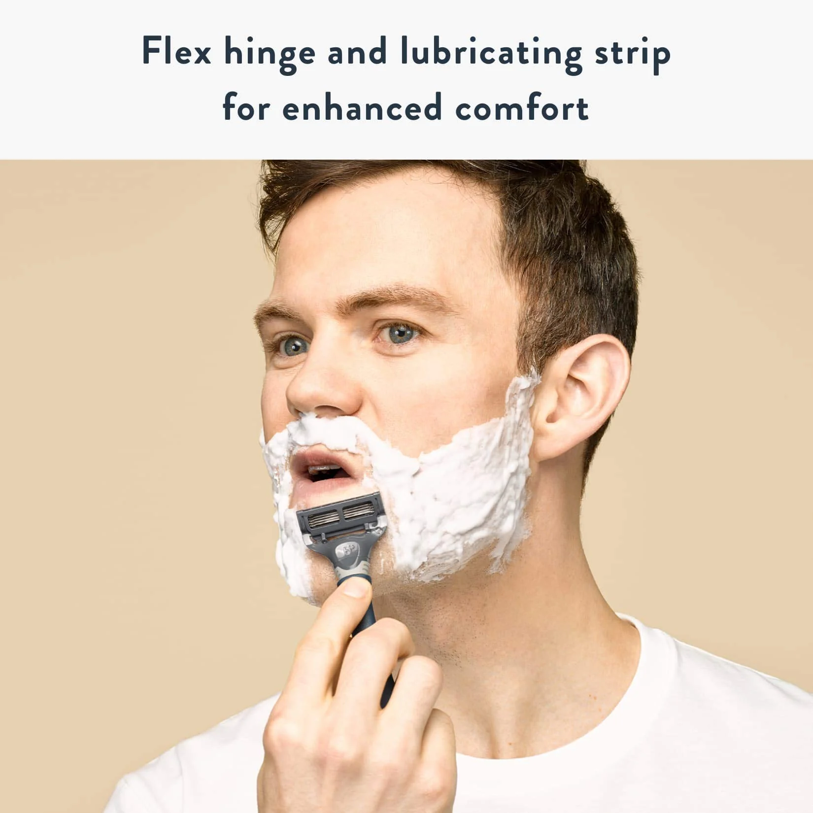 Harry's Razors for Men - Men's Razor Set with 5 Razor Blade Refills, Travel Blade Cover, 2 oz Shave Gel (Ember) - Image 4