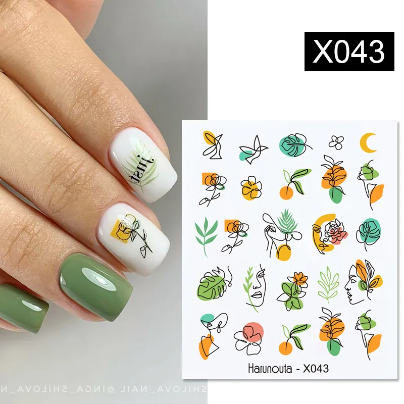 Harunouta 1 Sheet Nail Water Decals Transfer Lavender Spring Flower Leaves Nail Art Stickers Nail Art Manicure DIY - Image 17