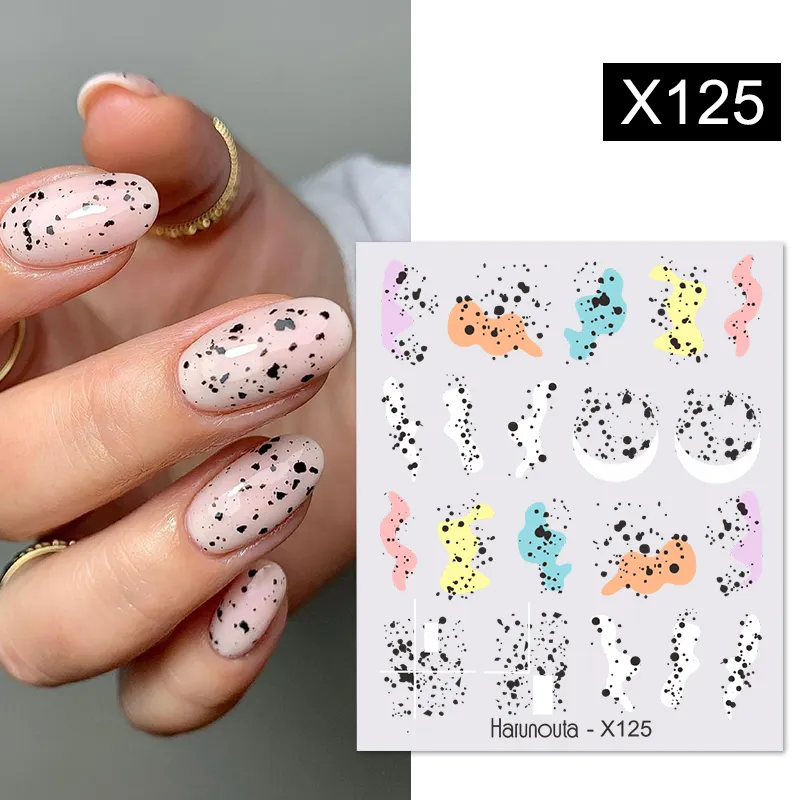 Harunouta 1 Sheet Nail Water Decals Transfer Lavender Spring Flower Leaves Nail Art Stickers Nail Art Manicure DIY - Image 32