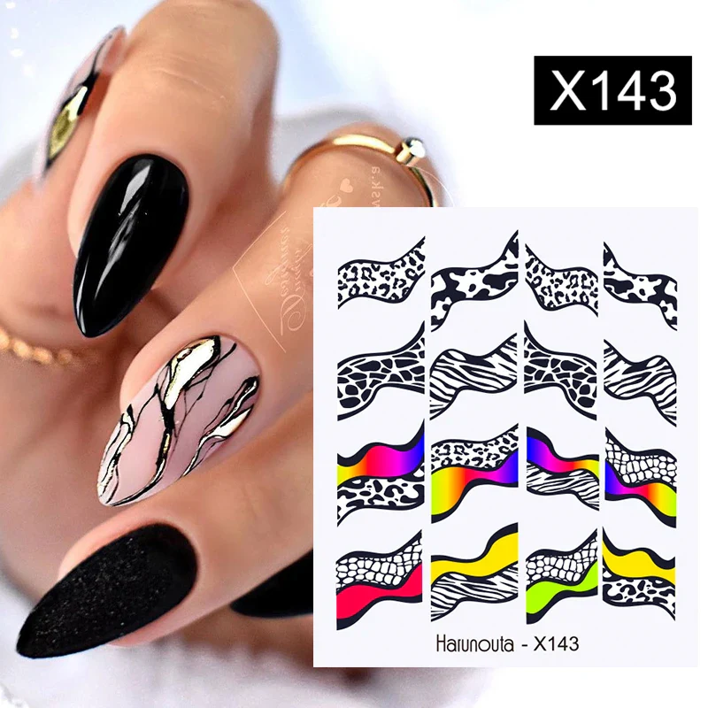 Harunouta 1 Sheet Nail Water Decals Transfer Lavender Spring Flower Leaves Nail Art Stickers Nail Art Manicure DIY - Image 41