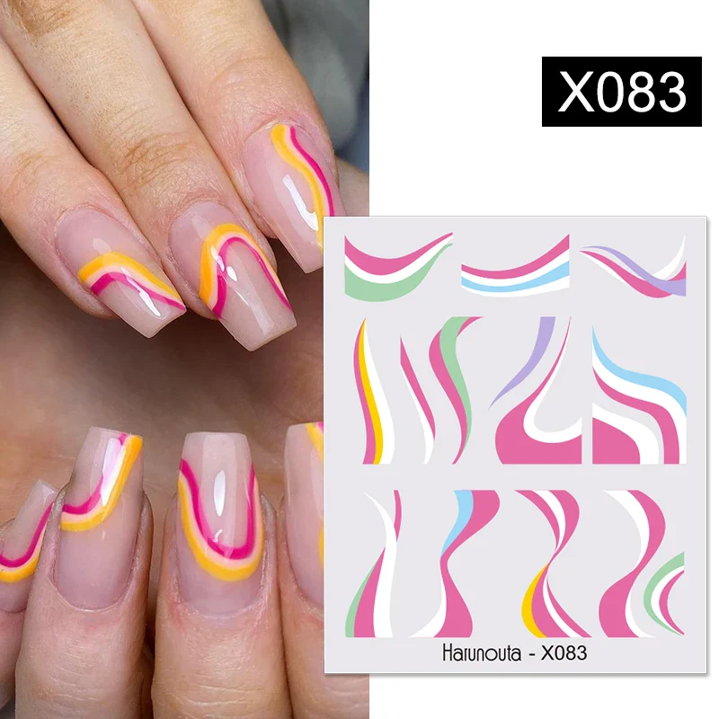 Harunouta 1 Sheet Nail Water Decals Transfer Lavender Spring Flower Leaves Nail Art Stickers Nail Art Manicure DIY - Image 55