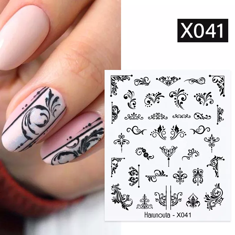 Harunouta 1 Sheet Nail Water Decals Transfer Lavender Spring Flower Leaves Nail Art Stickers Nail Art Manicure DIY - Image 61