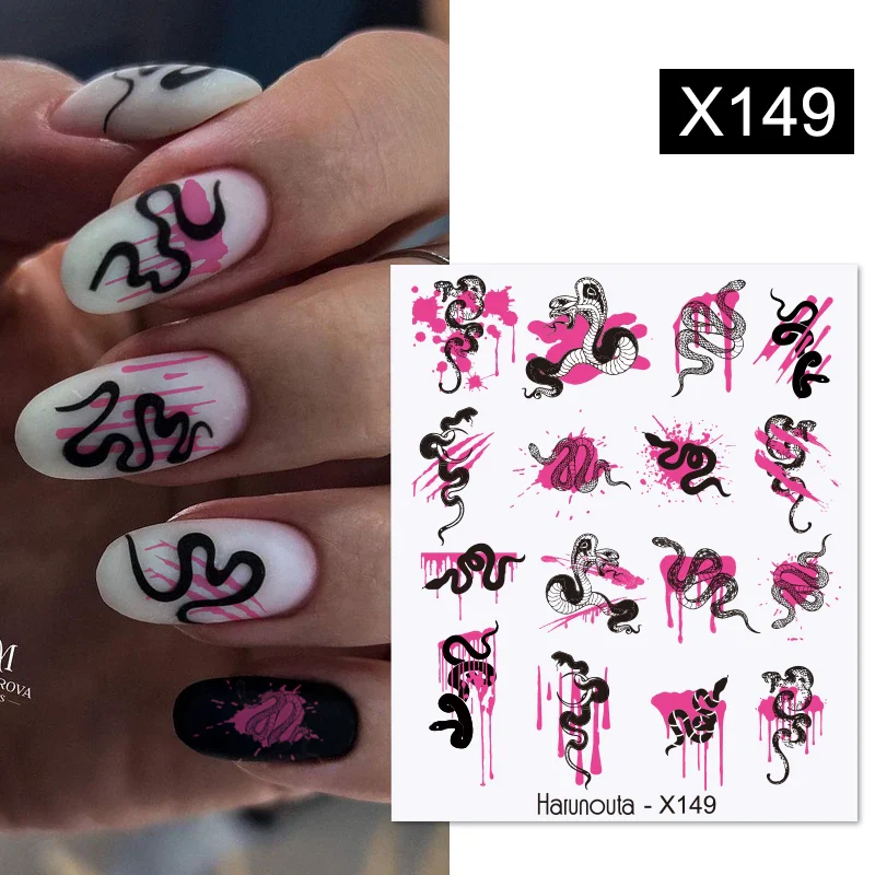 Harunouta 1 Sheet Nail Water Decals Transfer Lavender Spring Flower Leaves Nail Art Stickers Nail Art Manicure DIY - Image 71
