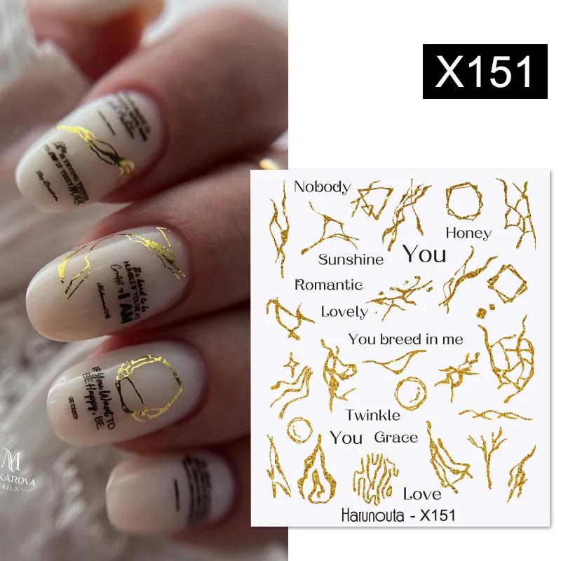 Harunouta 1 Sheet Nail Water Decals Transfer Lavender Spring Flower Leaves Nail Art Stickers Nail Art Manicure DIY - Image 73