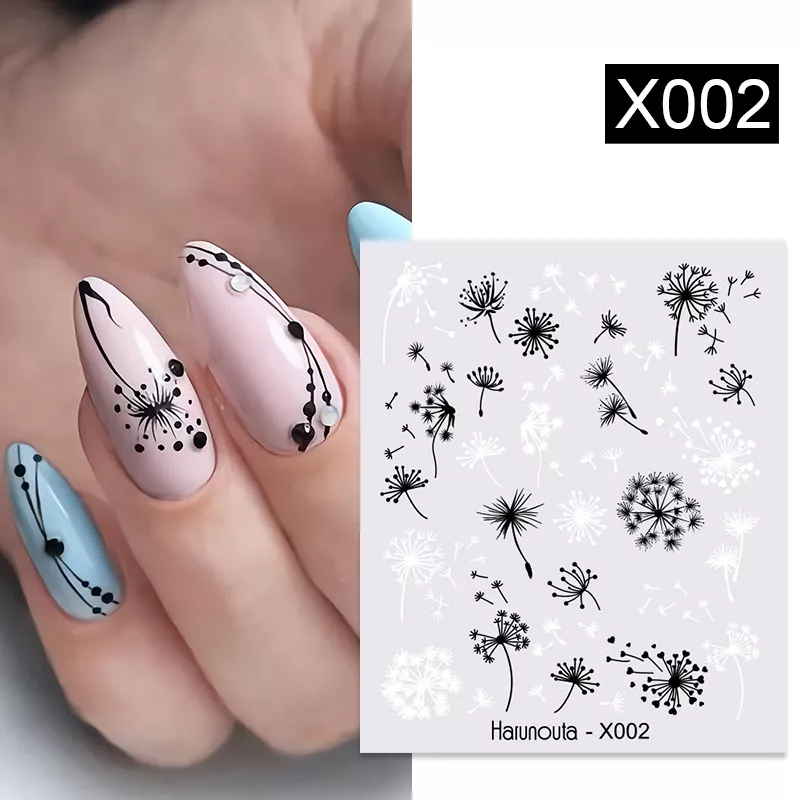 Harunouta 1 Sheet Nail Water Decals Transfer Lavender Spring Flower Leaves Nail Art Stickers Nail Art Manicure DIY - Image 8