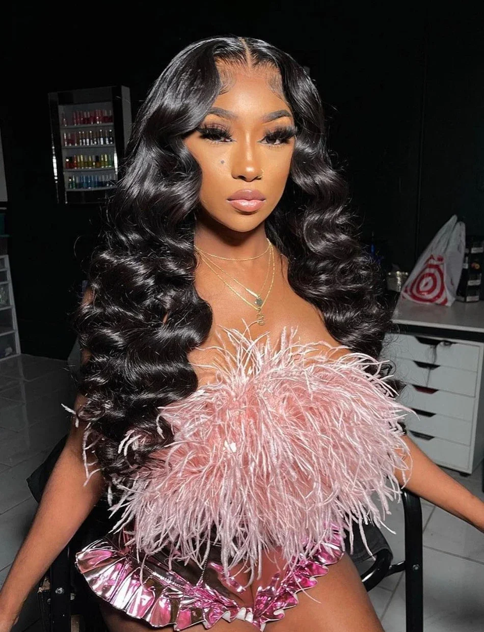 HD 13x6 Loose Nature Wave Lace Front Human Hair Wigs 250% Transparent 30 40 Inch 13x4 360 Full Deep Water Wave Lace Frontal Wig - Image 22