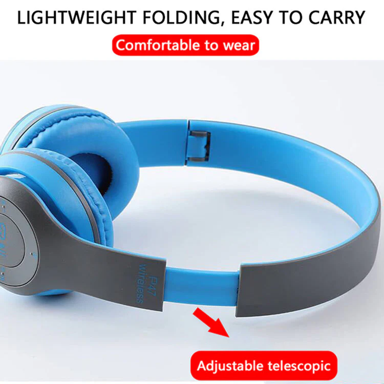 Headphones wireless blue tooth P47 earphone Foldable headset for mobile phone or computer audifonos AUX line TF card - Image 7
