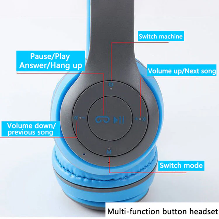 Headphones wireless blue tooth P47 earphone Foldable headset for mobile phone or computer audifonos AUX line TF card - Image 8