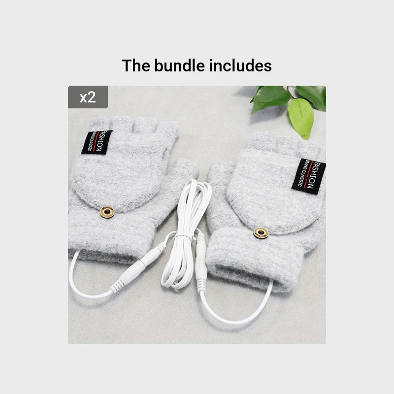 [Heated Fingerless] USB Heating Gloves | Knitted Fingerless | Washable Design | Winter Hand Warmth | Laptop Gloves - Image 12