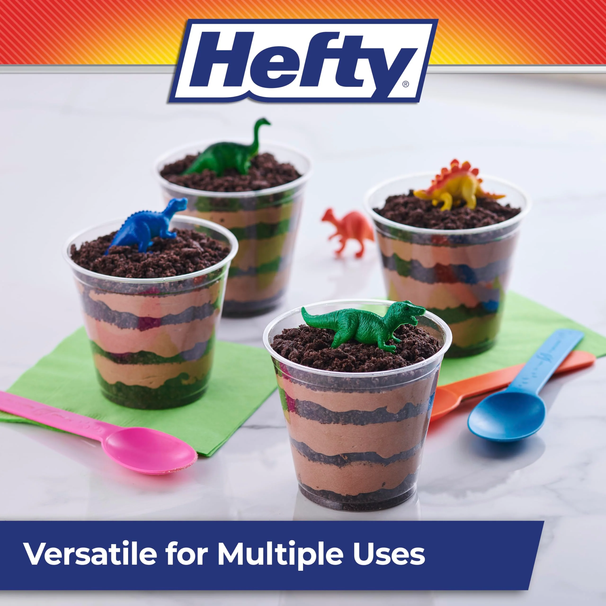 Hefty Deluxe Clear Plastic Party Cups (9 Ounce, 40 Count) - Image 2