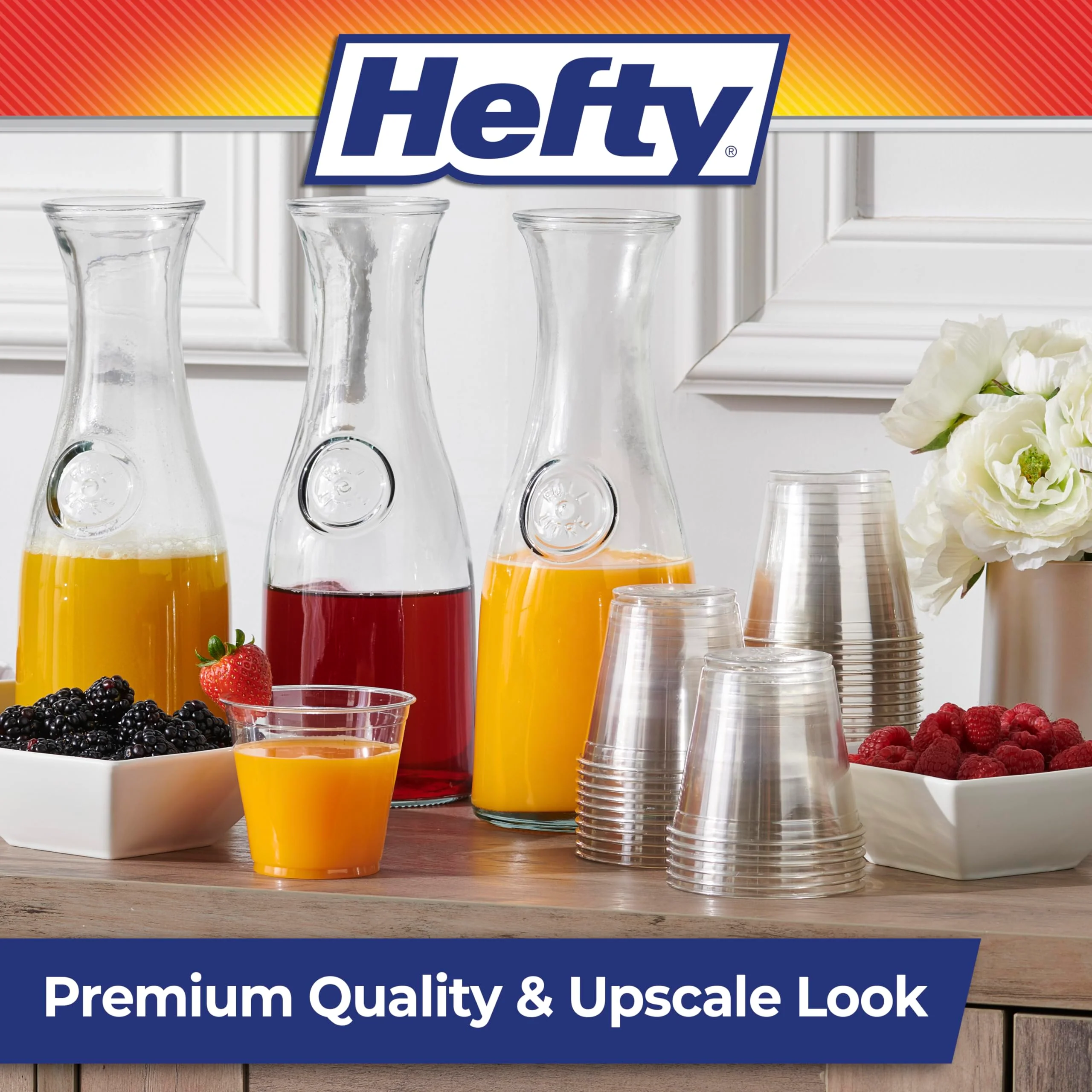 Hefty Deluxe Clear Plastic Party Cups (9 Ounce, 40 Count) - Image 5