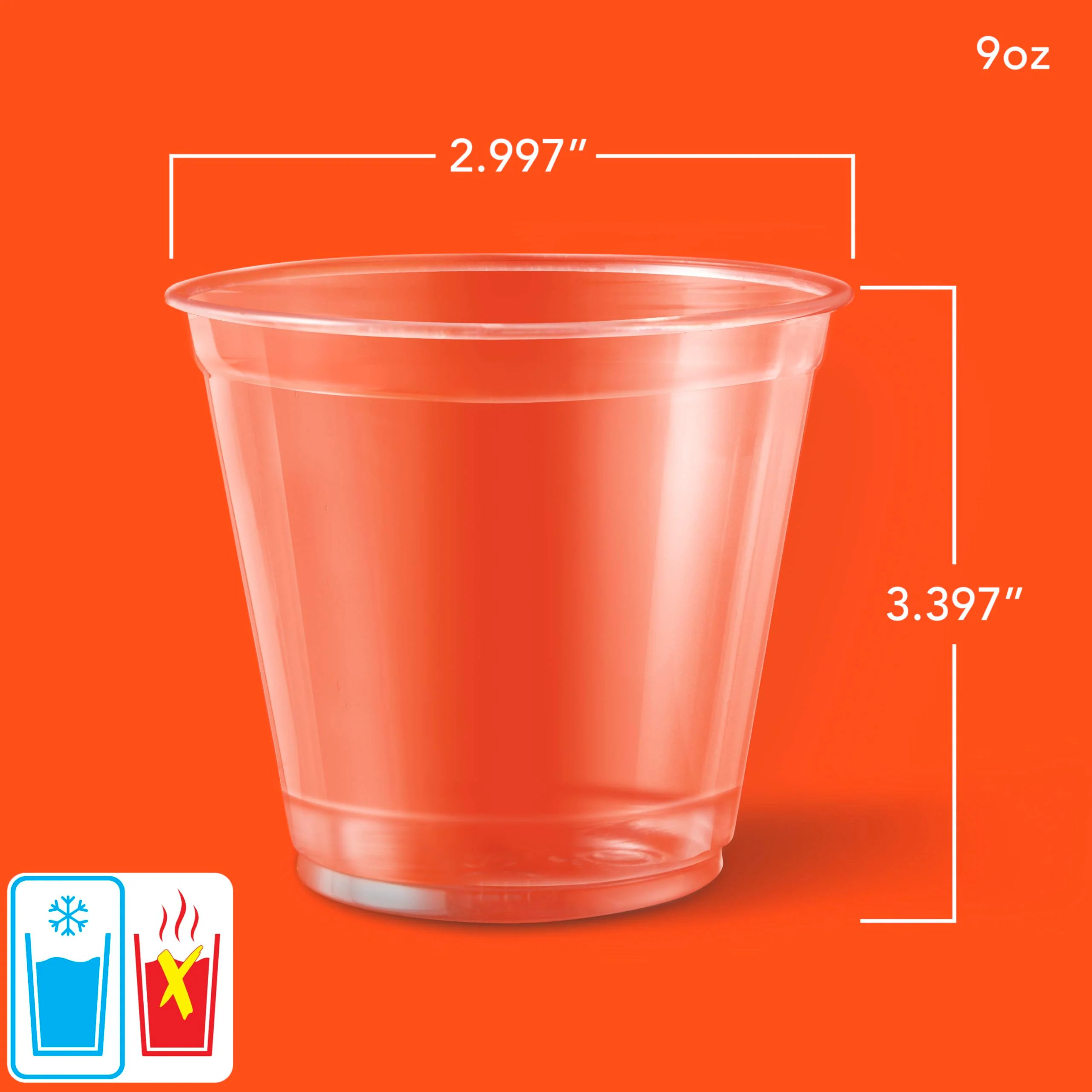 Hefty Deluxe Clear Plastic Party Cups (9 Ounce, 40 Count) - Image 6
