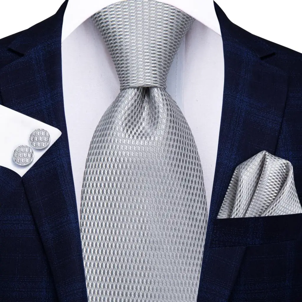 Hi-Tie Champagne Floral Paisley Silk Elegant Tie For Men Groom Wedding Men Necktie Pocket Square Cufflink Accessory Wholesale - Image 54