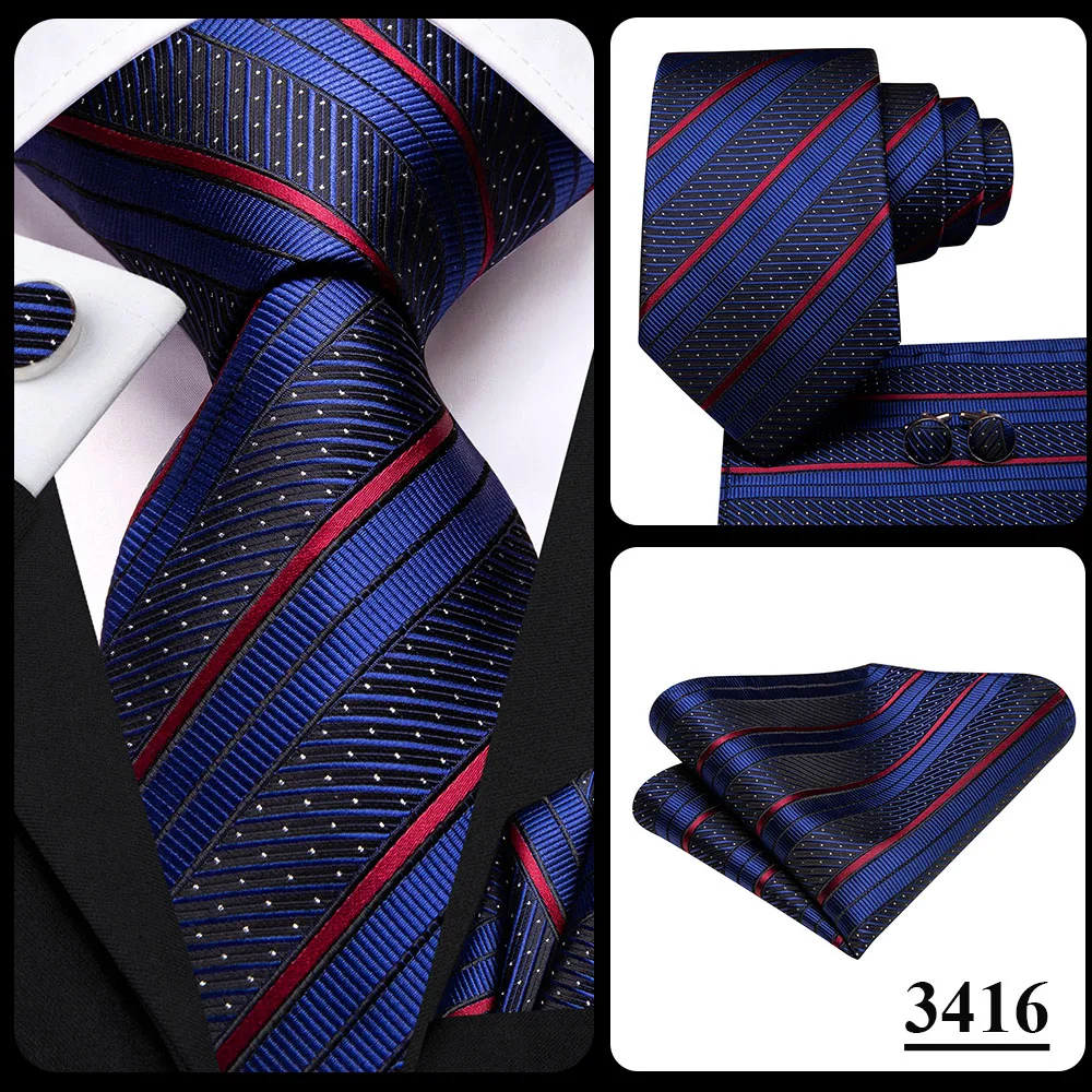Hi-Tie Peacock Blue Novelty Design Silk Wedding Tie For Men Hanky Cufflinks Gift Mens Necktie Set Business Party Dropshipping - Image 37