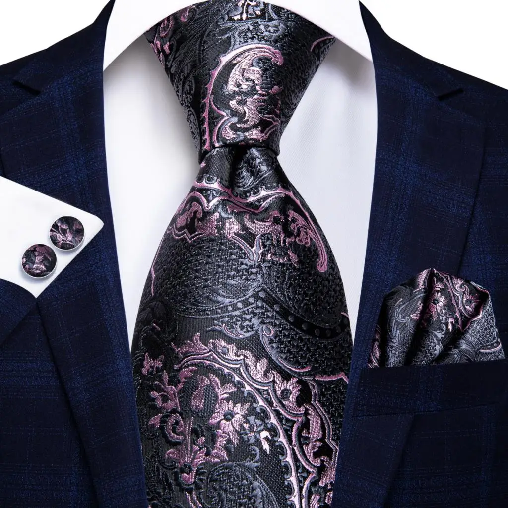Hi-Tie Peacock Blue Novelty Design Silk Wedding Tie For Men Hanky Cufflinks Gift Mens Necktie Set Business Party Dropshipping - Image 59