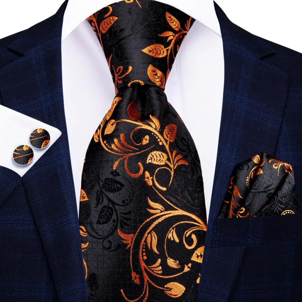 Hi-Tie Peacock Blue Novelty Design Silk Wedding Tie For Men Hanky Cufflinks Gift Mens Necktie Set Business Party Dropshipping - Image 98