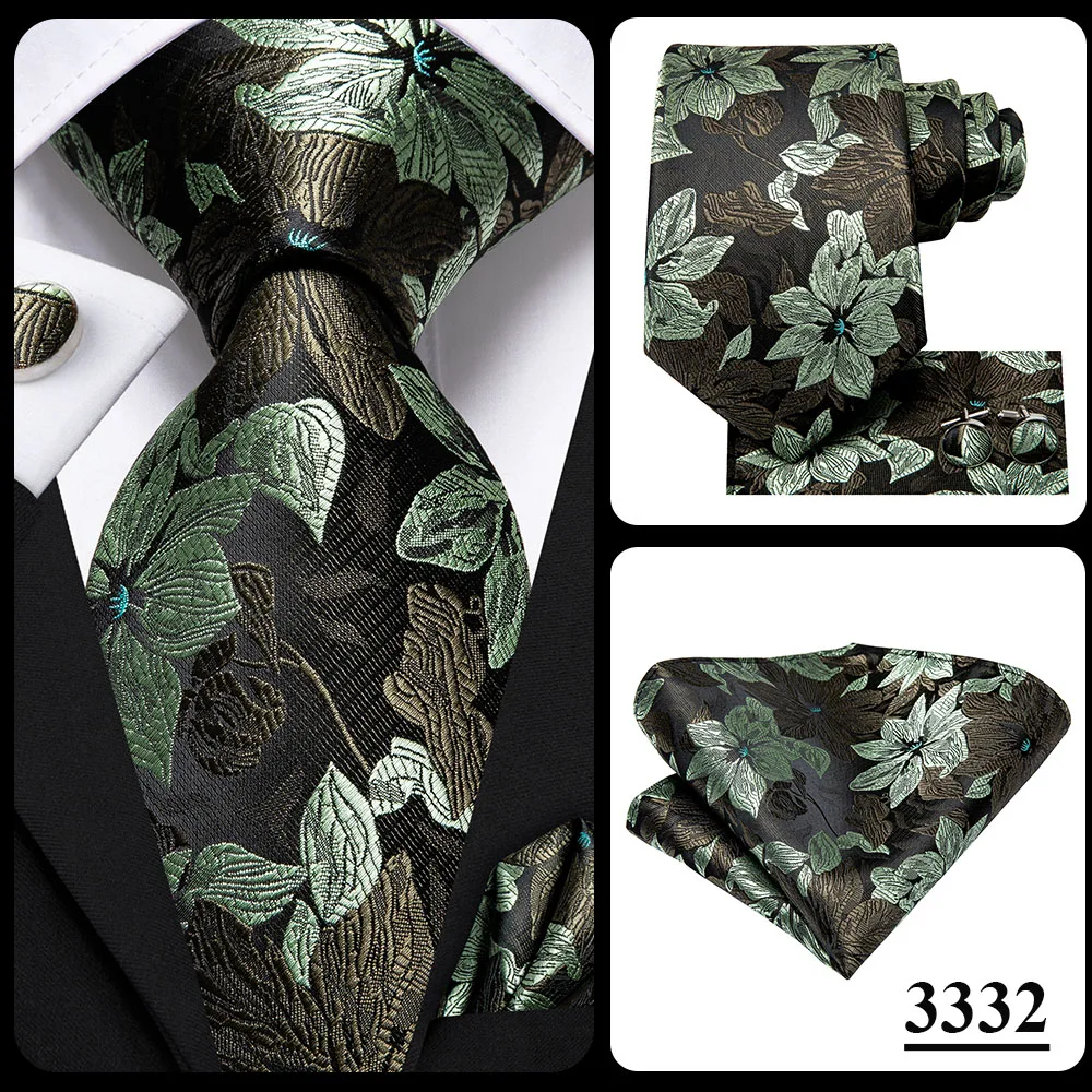 Hi-Tie Peacock Blue Novelty Design Silk Wedding Tie For Men Hanky Cufflinks Gift Mens Necktie Set Business Party Dropshipping - Image 26
