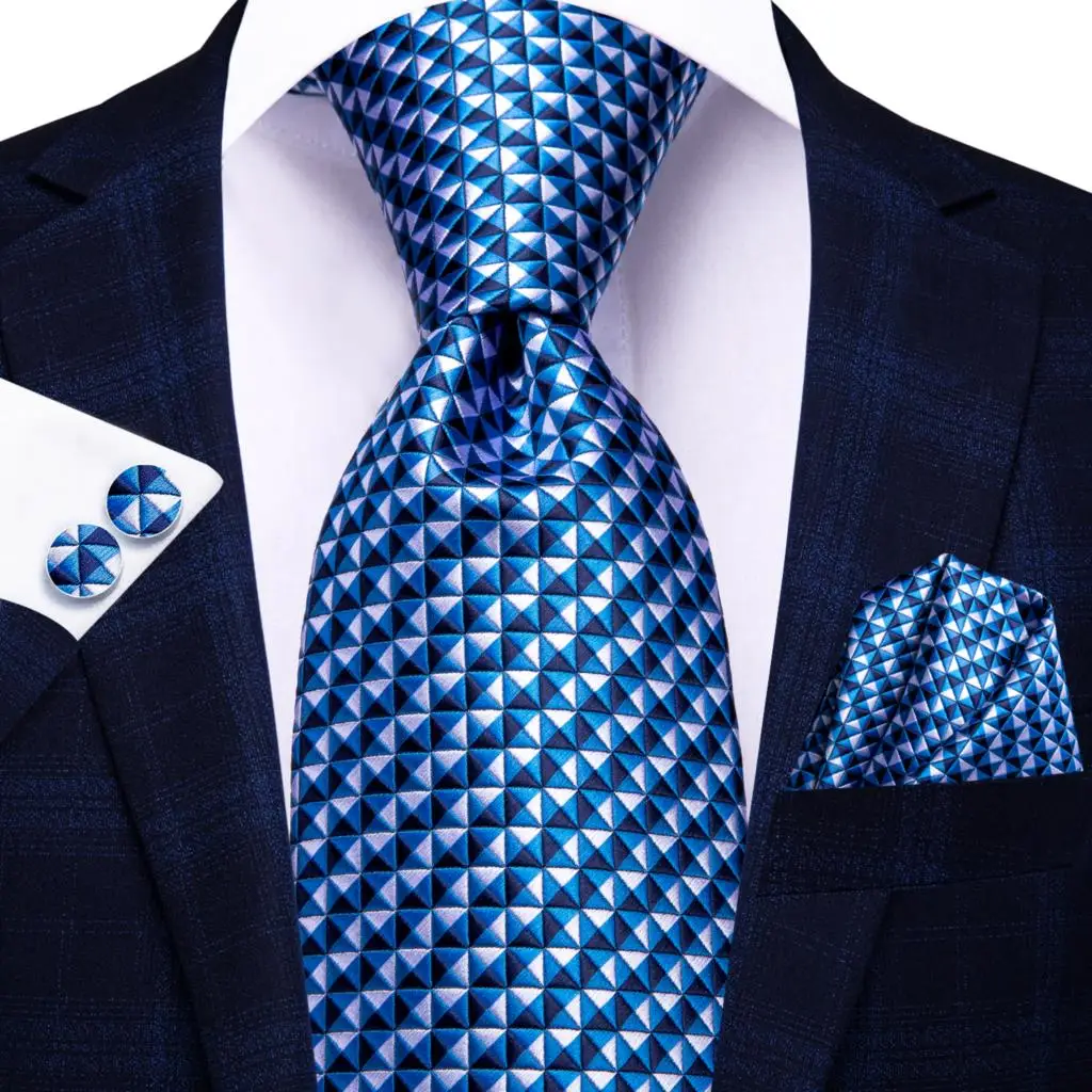 Hi-Tie Peacock Blue Novelty Design Silk Wedding Tie For Men Hanky Cufflinks Gift Mens Necktie Set Business Party Dropshipping - Image 51
