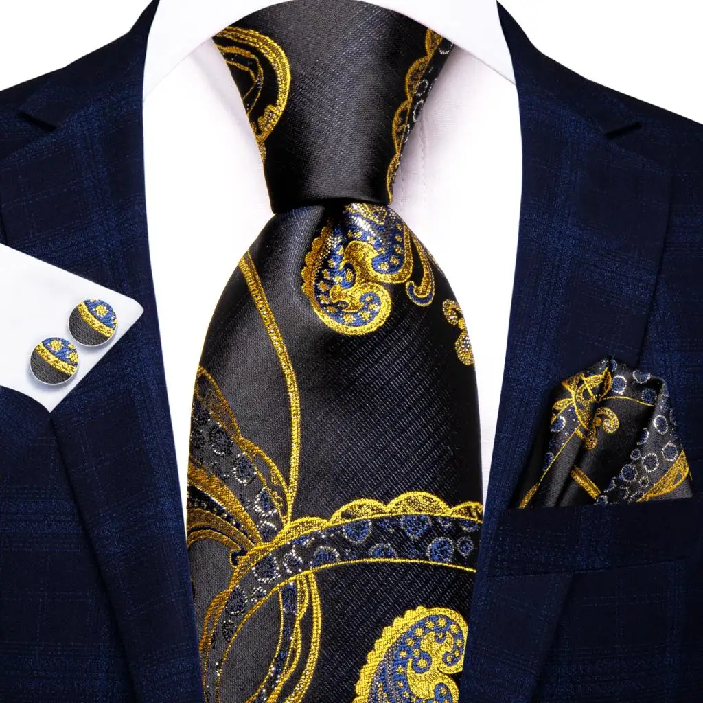 Hi-Tie Peacock Blue Novelty Design Silk Wedding Tie For Men Hanky Cufflinks Gift Mens Necktie Set Business Party Dropshipping - Image 55