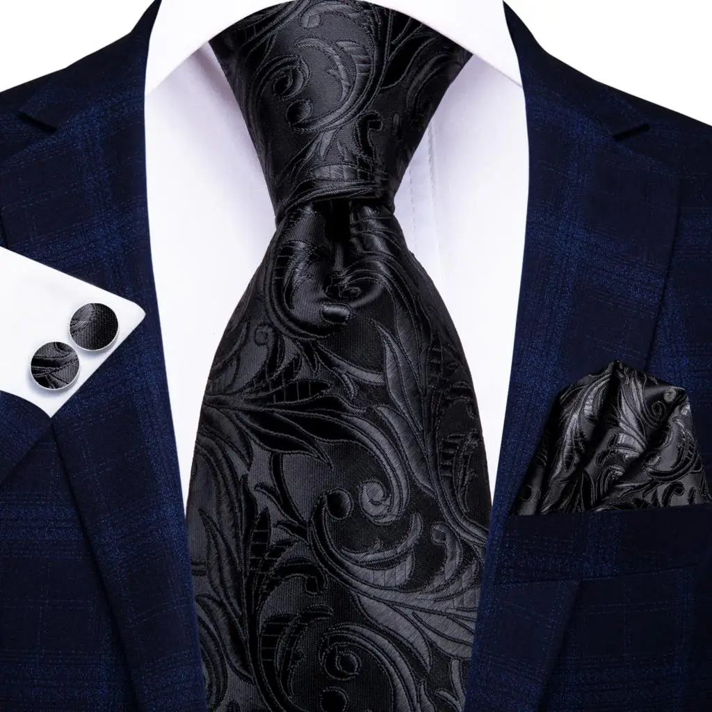 Hi-Tie Peacock Blue Novelty Design Silk Wedding Tie For Men Hanky Cufflinks Gift Mens Necktie Set Business Party Dropshipping - Image 78