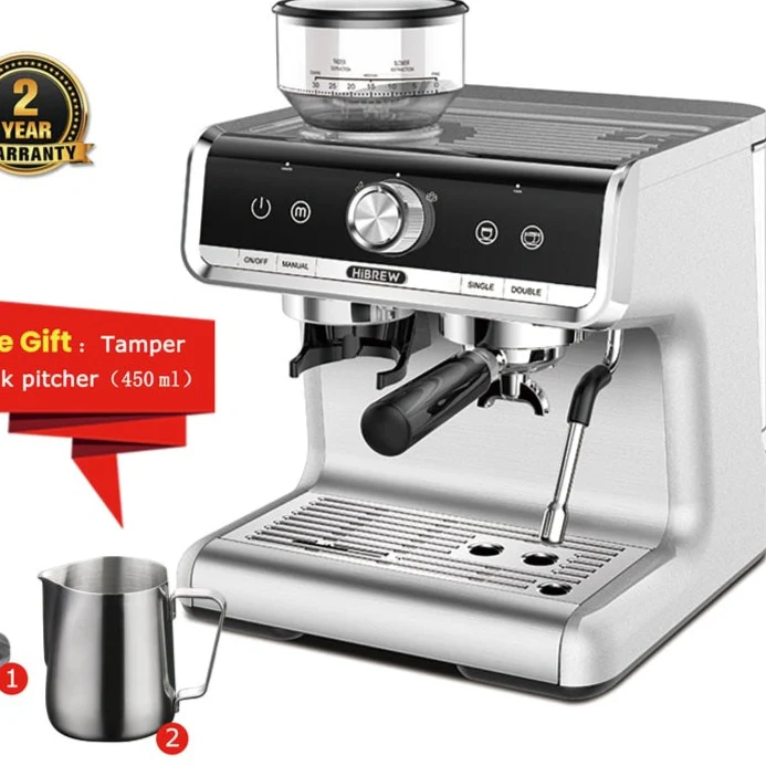 HiBREW  Barista Pro 19Bar Bean to Espresso,Cafetera  Commercial Level Coffee Machine with Full Kit for Cafe Hotel Restaurant H7 - Image 4