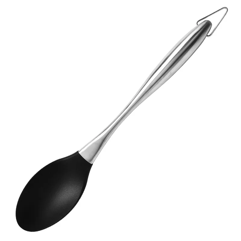 High-end Nordic Style Kitchenware Silicone Spatula Stainless Steel Handle Non-stick Utensils Shovel Soup Spoon Set Kitchen Tools - Image 21