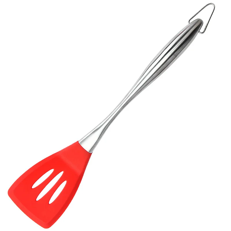 High-end Nordic Style Kitchenware Silicone Spatula Stainless Steel Handle Non-stick Utensils Shovel Soup Spoon Set Kitchen Tools - Image 8