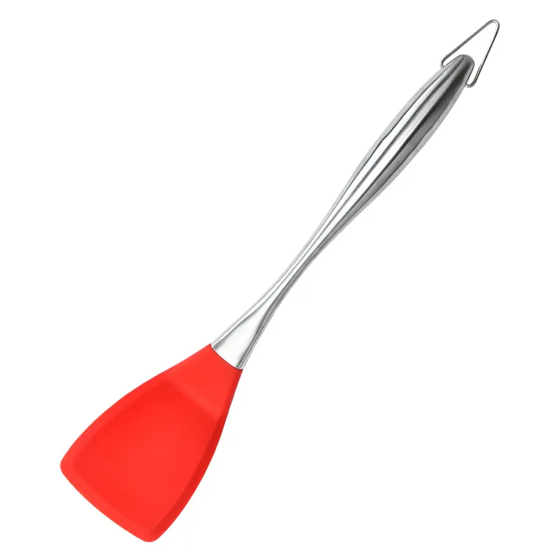 High-end Nordic Style Kitchenware Silicone Spatula Stainless Steel Handle Non-stick Utensils Shovel Soup Spoon Set Kitchen Tools - Image 9