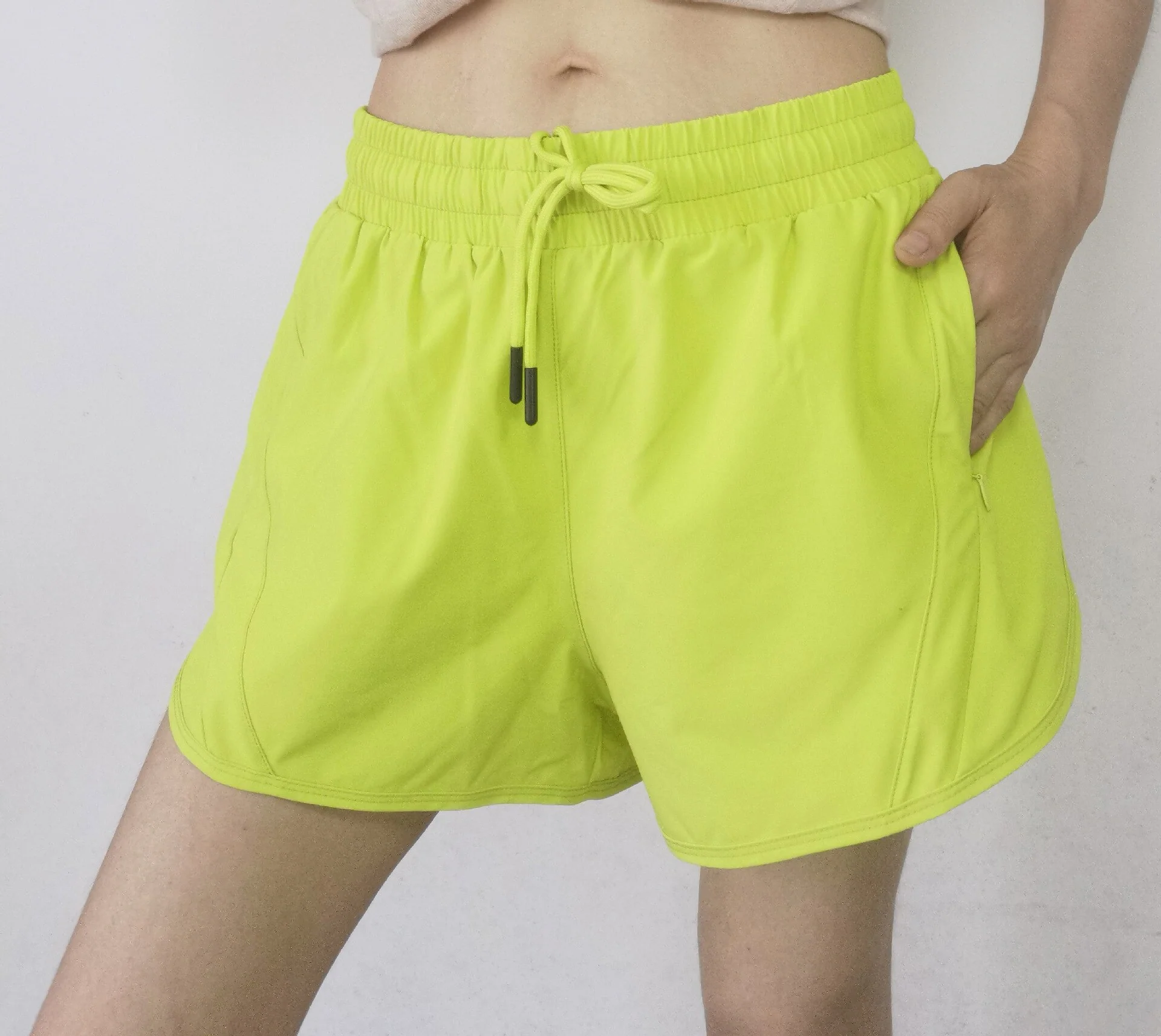 High Flexibility Running Shorts Summer Hot Pants Workout Sports Side Pocket Yoga Womenshorts Gym Cycling Fitness Clothing - Image 2