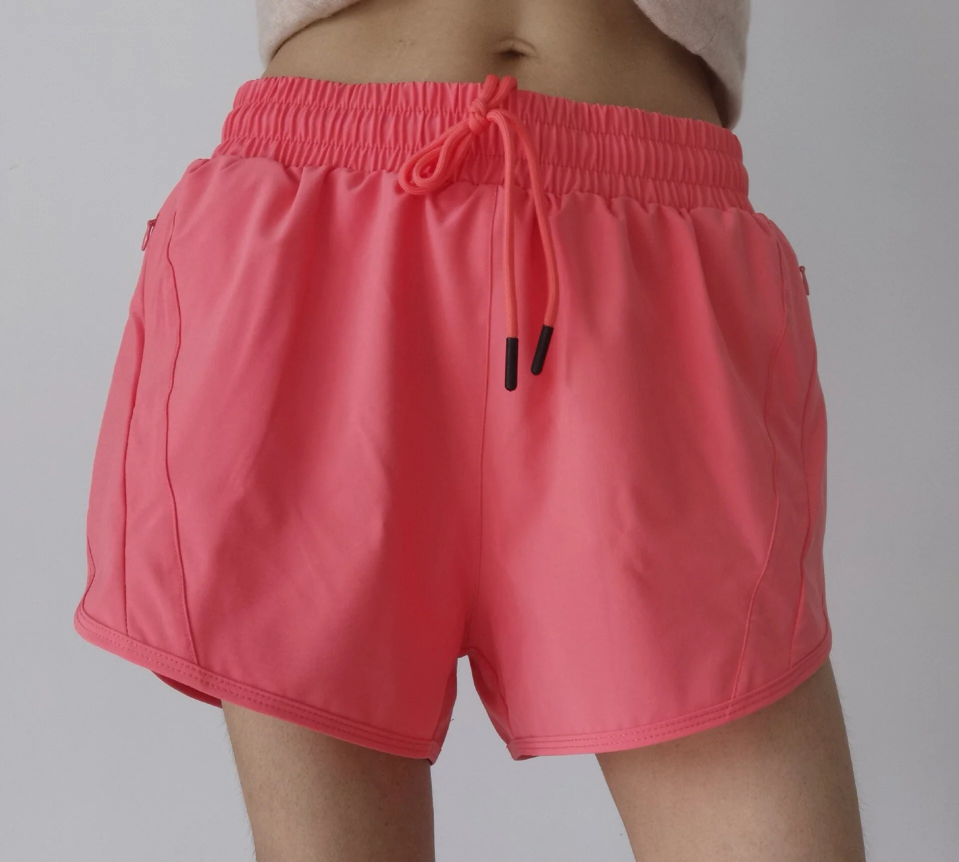 High Flexibility Running Shorts Summer Hot Pants Workout Sports Side Pocket Yoga Womenshorts Gym Cycling Fitness Clothing - Image 3