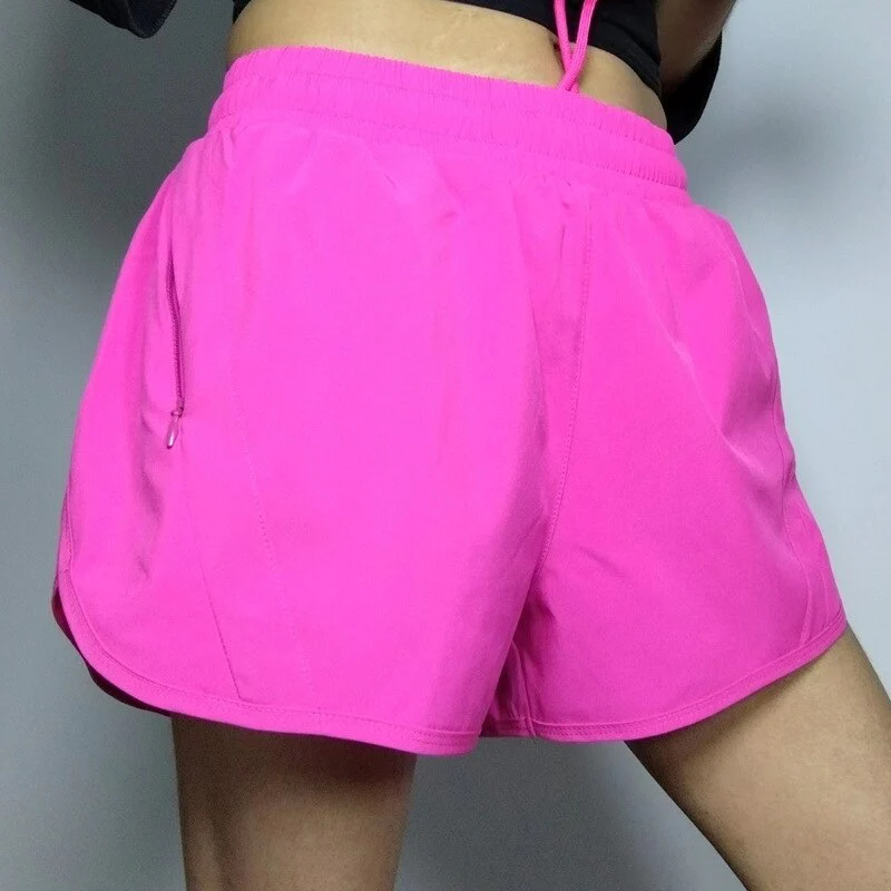 High Flexibility Running Shorts Summer Hot Pants Workout Sports Side Pocket Yoga Womenshorts Gym Cycling Fitness Clothing - Image 6